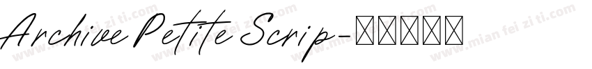 Archive Petite Scrip字体转换